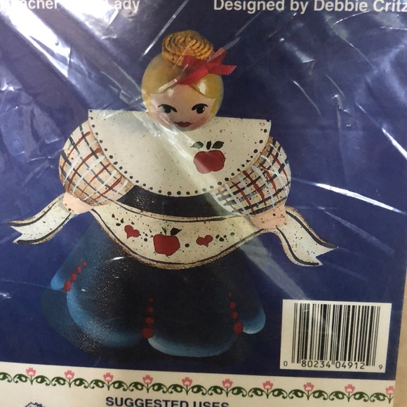 NWT Little Teacher Lady  ready to paint and decorate arts and crafts doll - Picture 3 of 16